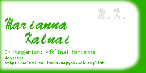 marianna kalnai business card